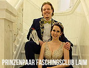 Proklamation 2.0.: Faschingsclub Laim stellte sein Prinzenpaar 2021/2022  Sebastian II. und Nicole I. vor am 17.11.2021  (©Foto: Faschinsclub Laim)
